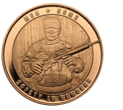 Men and Arms 1 oz Kupfermedaille Safety in Numbers