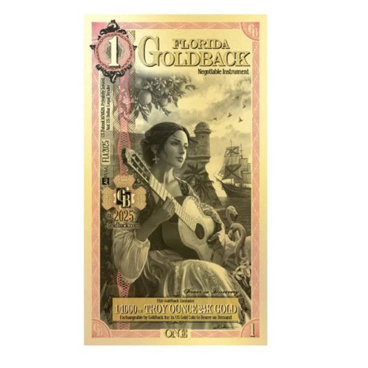 Florida 1 Goldback Goldnote 1/1000 oz