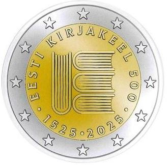 Estland 2€ 2025 - Gedruckter Text