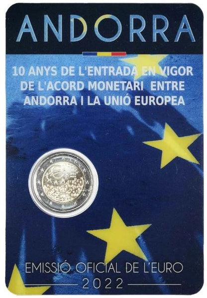 Andorra 2€ 2022 - 10 Jahre Euro Einführung
