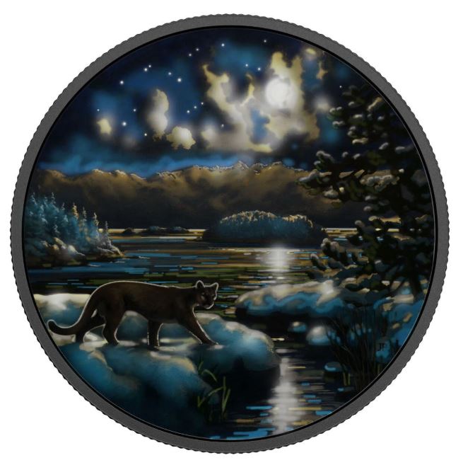Kanada - 2oz Tiere im Mondschein Puma 2017