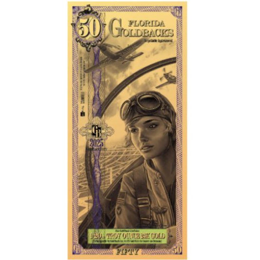Florida 50 Goldbacks Goldnote 1/20 oz