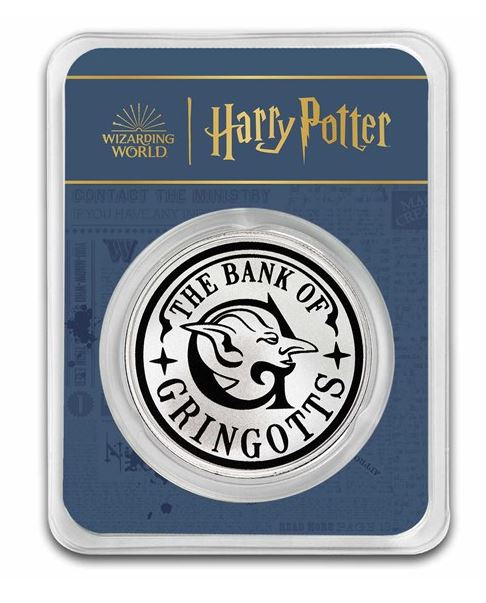 Harry Potter Gringotts Medallion 1 oz Silber farbig