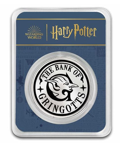 Harry Potter Gringotts Medallion 1 oz Silber farbig