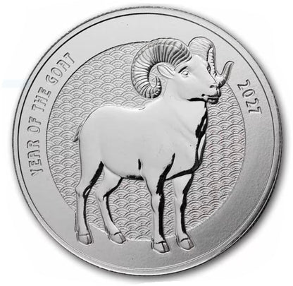 Year of the Goat 2027 1 oz Silbermedaille