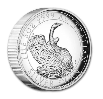 Australien Schwan 2020 5 oz Silber High Relief PP Perth Mint