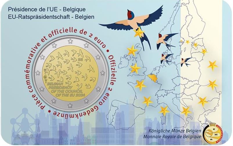 Belgien 2€ 2024 - EU Präsidentschaft CC FR