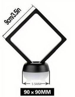 Schweberahmen schwarz 90x90mm Standfuß