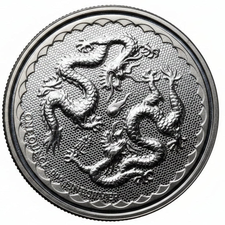 Niue Double Dragon 2018 1 oz Silbermünze New Zealand Mint