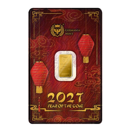 Germania Mint 1 g Goldbarren Year of the Goat