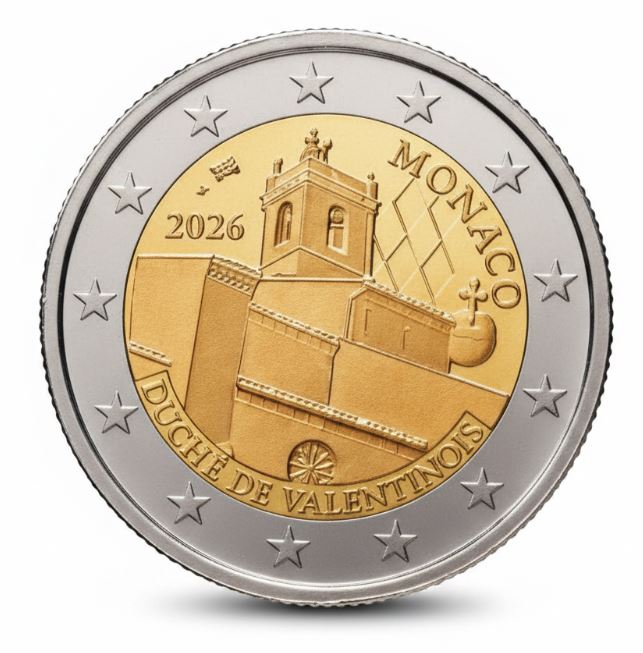 Monaco 2026 2 Euro Herzogtum Valentinois PP