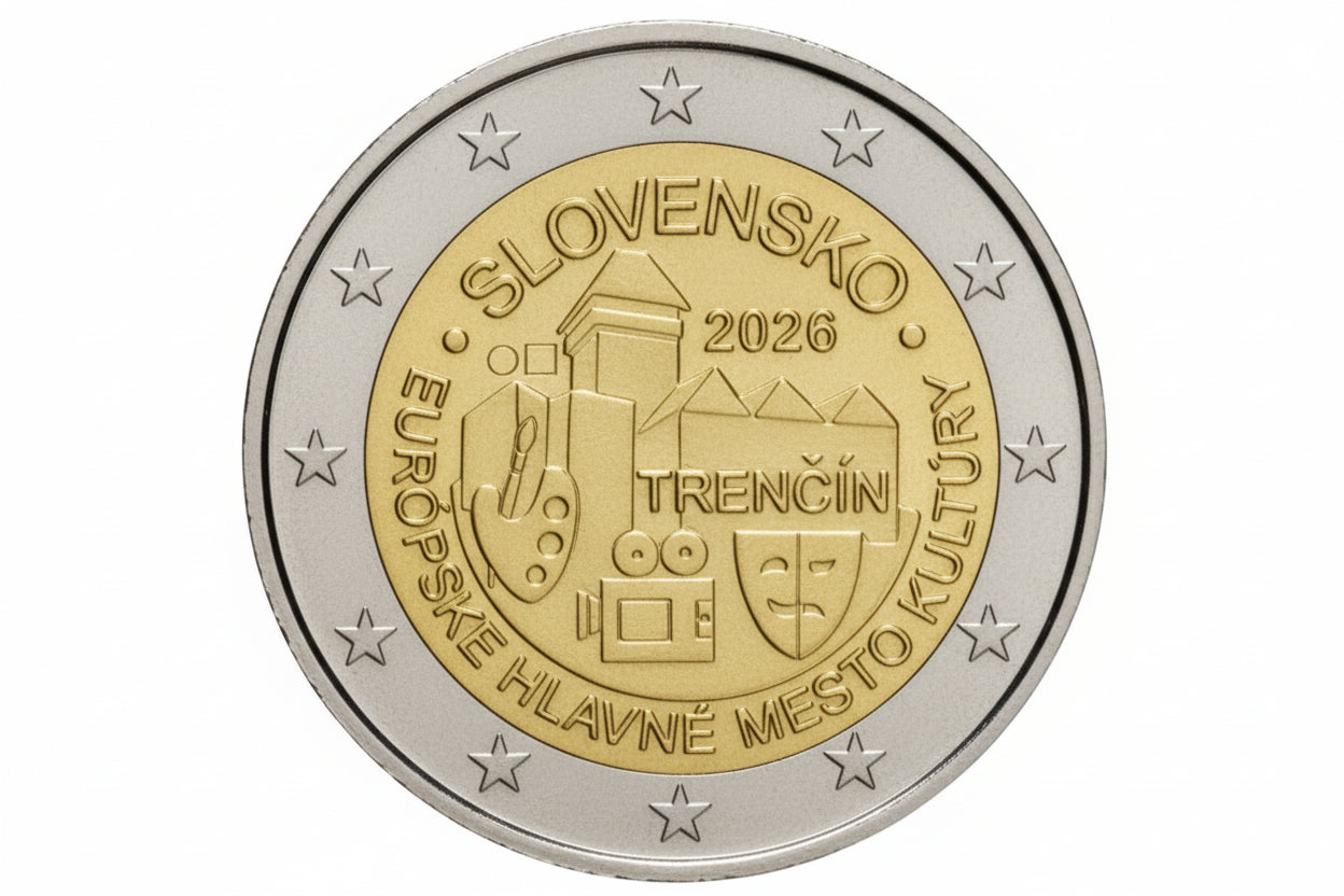 Slowakei 2 Euro 2026 Trenčín Kulturhauptstadt Europas Münze