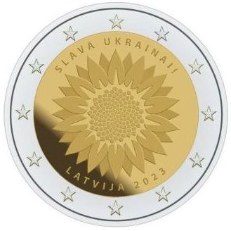 Lettland 2€ 2023 - Ukrainische Sonnenblume