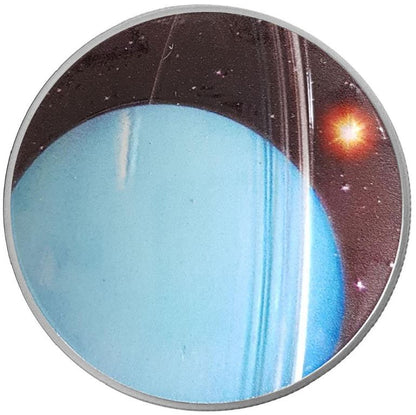 Uranus The Solar System 2022 1 oz Silber Domed Coin
