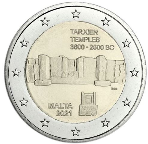 Malta 2€ 2021 - Tarxien Tempel