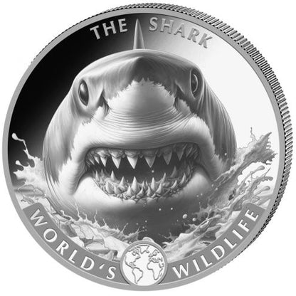 Congo Shark 2026 Silbermünze 1 oz Worlds Wildlife