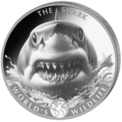 Congo Shark 2026 Silbermünze 1 oz Worlds Wildlife