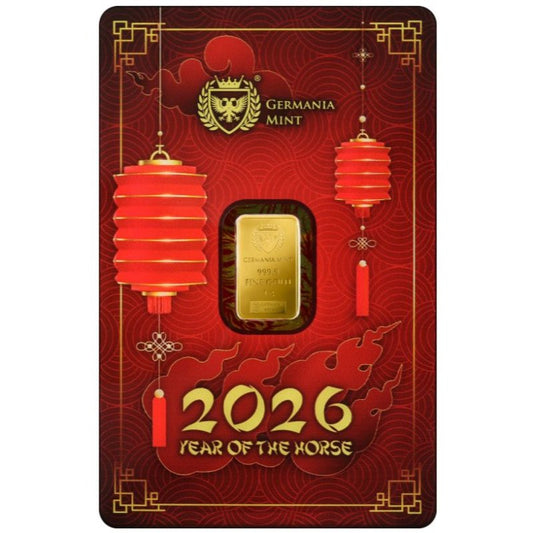 Goldbarren 1 Gramm Germania Lunar Pferd 2026