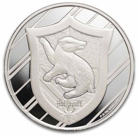 Harry Potter Hufflepuff 1 oz Silbermedaille