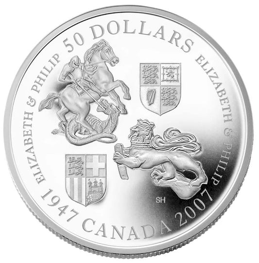 Kanada 50 Dollar 2007 – 5 oz Silber PP Hochzeit Queen