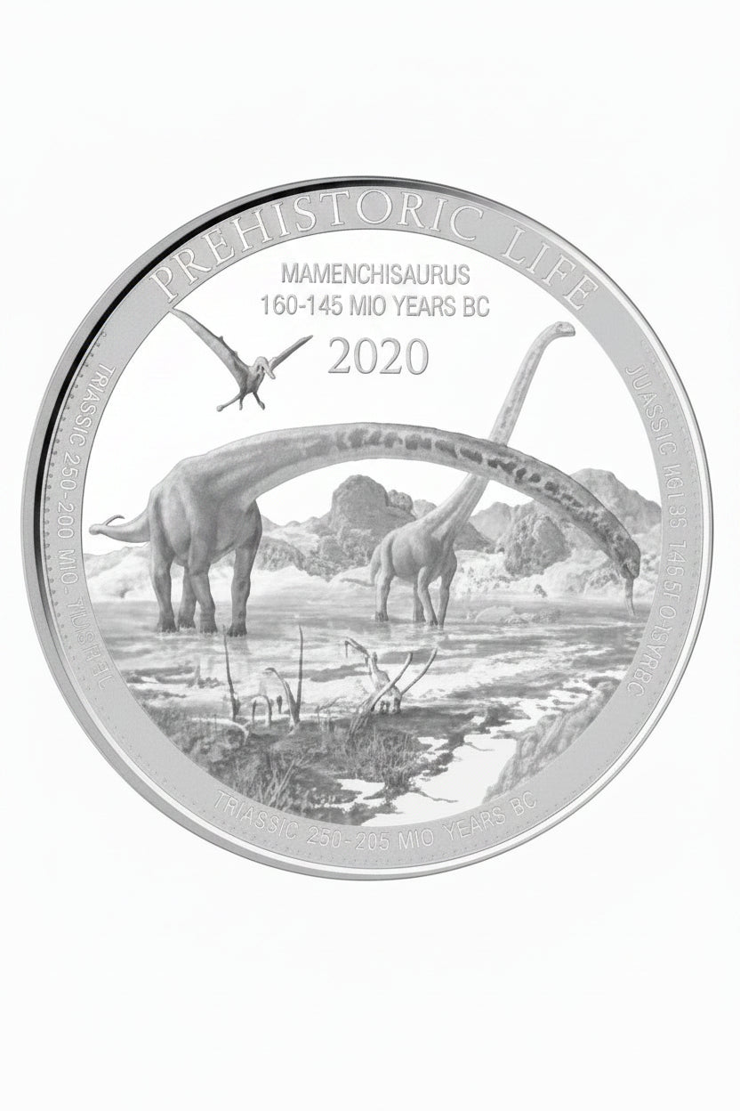 Kongo Prehistoric Life Mamenchisaurus 2020 1 oz Silbermünze