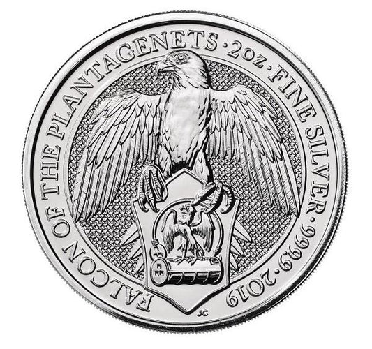 Falcon of the Plantagenets 2019 2 oz Silbermünze
