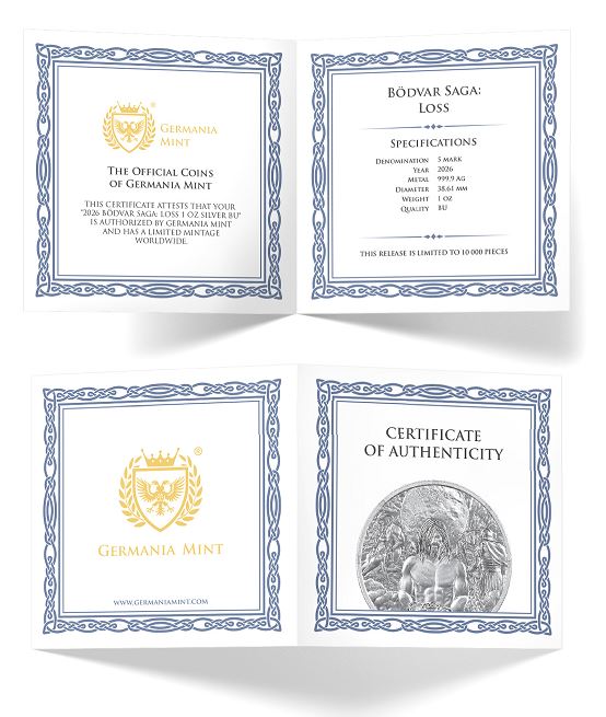 Bödvar Saga Loss 2026 Silbermünze 1 Unze Germania Mint