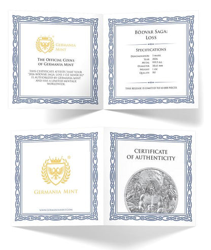 Bödvar Saga Loss 2026 Silbermünze 1 Unze Germania Mint