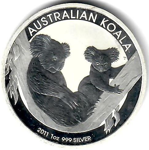 Australien Koala Silbermünze 2011 1 Unze in Kapsel