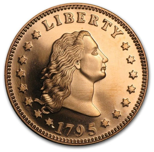 1oz Kupfer #15 Flowing Hair Liberty