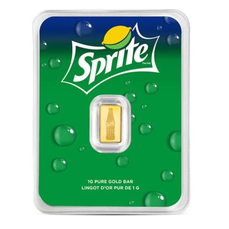 USA - Goldbarren 1 Gramm 65 Jahre Sprite