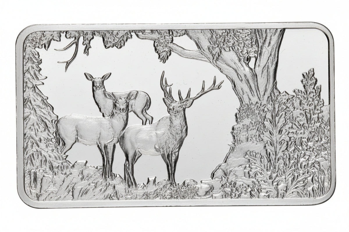 Hillmint Silberbarren Rothirsch Silber 999 Polen