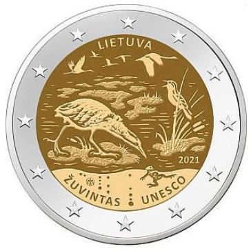 Litauen 2 Euro 2021 Žuvintas Biosphärenreservat