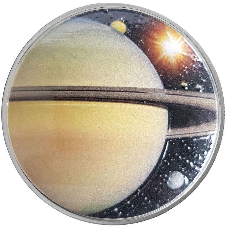 Saturn The Solar System 2022 1 oz Silber Proof Domed Coin