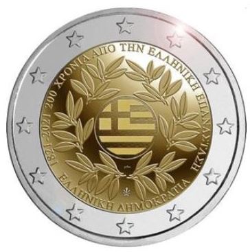 Griechenland 2 Euro 2021 Griechische Revolution Gedenkmünze
