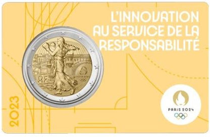 Frankreich 2€ 2023 - Olympia 2024 CC gelb