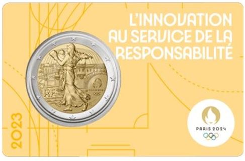 Frankreich 2€ 2023 - Olympia 2024 CC gelb