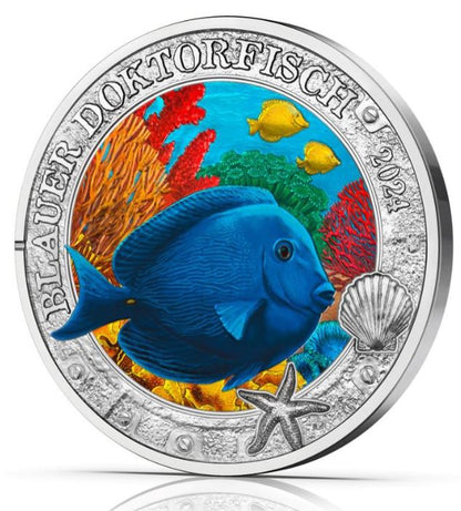 3€ Ozeantaler - #7 Blauer Doktorfisch 2024