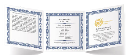 Megafauna Cave Lion 2026 2 oz Ultra High Relief Silbermünze