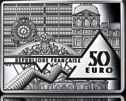 Frankreich 50 Euro 2021 Salvador Dali 100 g Silber Polierte Platte