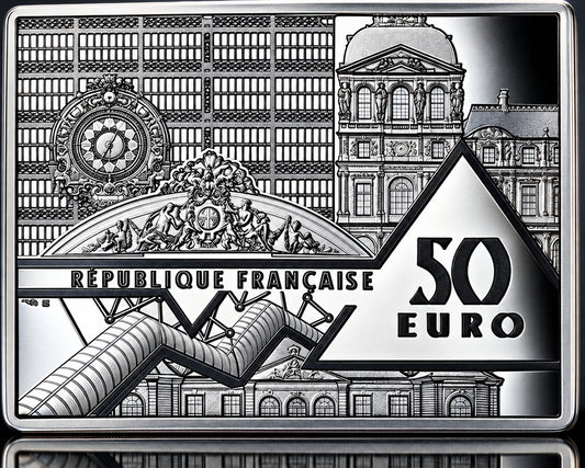 Frankreich 50 Euro 2021 Salvador Dali 100 g Silber Polierte Platte