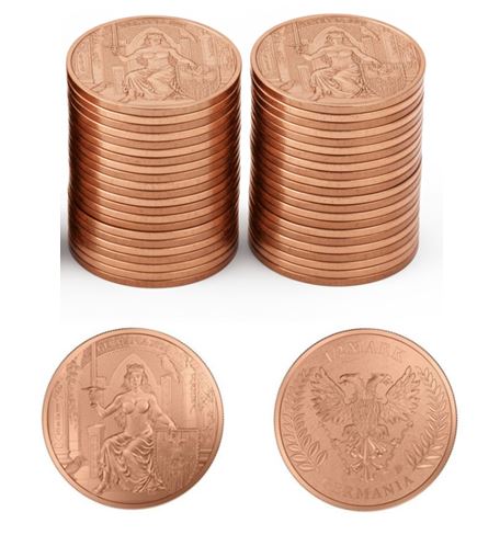 50 Stück 1/2 oz Kupfer - Germania 2026
