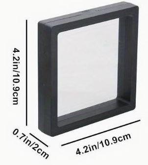Schweberahmen schwarz 110x110mm Standfuß