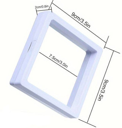 Schweberahmen weiß 90x90mm Standfuß