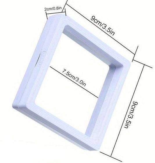 Schweberahmen weiß 90x90mm Standfuß