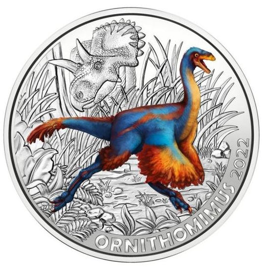 3 Euro Dinotaler 2022 Ornithomimus velox Super Saurier