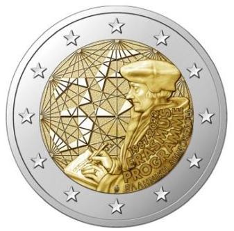 Griechenland 2 Euro Gedenkmünze 2022 Erasmus Programm bankfrisch