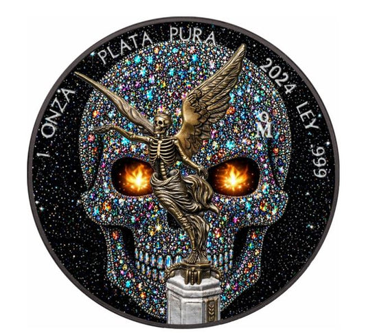 Diamond Libertad Skull 2024 Silbermünze Ruthenium