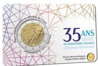 Belgien 2 Euro 2022 Erasmus Programm Coincard FR
