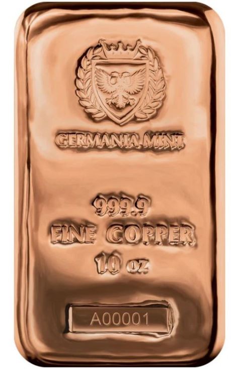 Germania Mint - 10 oz Kupferbarren